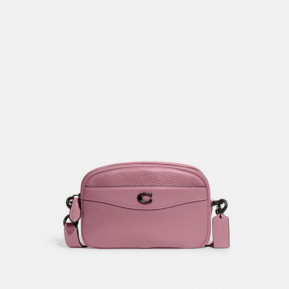 COACH CC386 Camera Bag PEWTER/VIOLET ORCHID