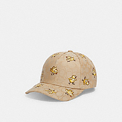 Signature Jacquard Baseball Hat With Chick Print - CC408 - Light Khaki