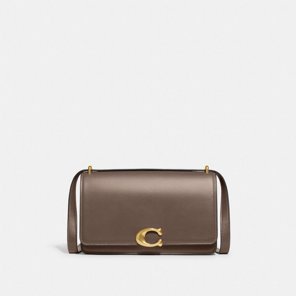 COACH CC416 Bandit Shoulder Bag BRASS/DARK STONE