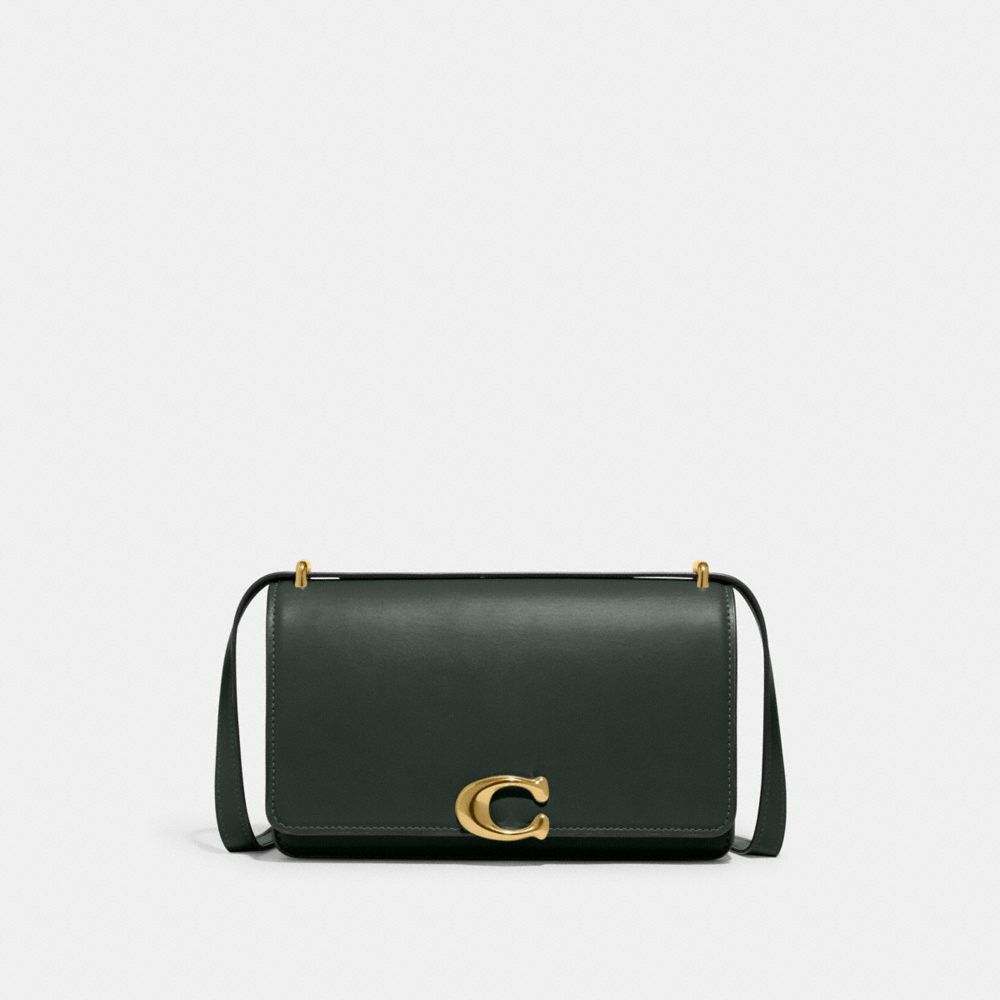 COACH CC416 Bandit Shoulder Bag BRASS/AMAZON GREEN