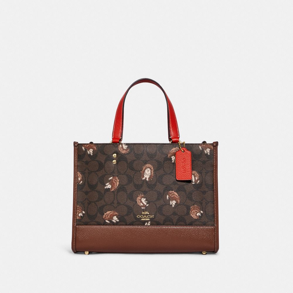 DEMPSEY CARRYALL IN SIGNATURE CANVAS WITH HEDGEHOG PRINT