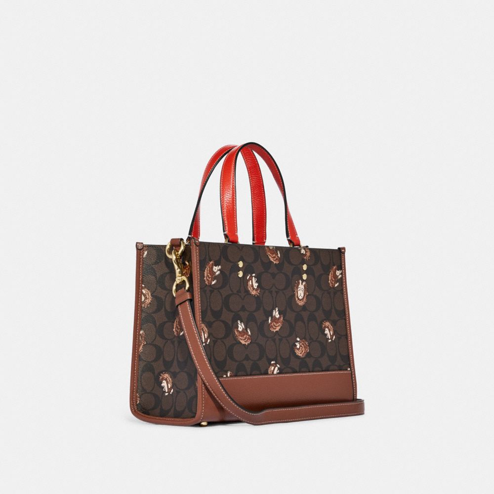 DEMPSEY CARRYALL IN SIGNATURE CANVAS WITH HEDGEHOG PRINT