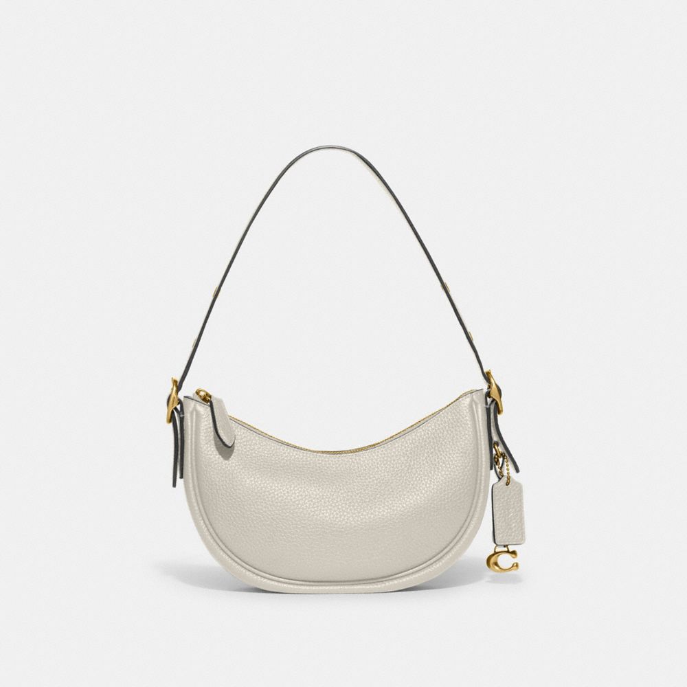 COACH CC439 Luna Shoulder Bag Brass/Chalk