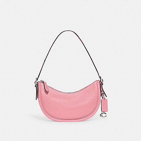COACH CC439 Luna Shoulder Bag Silver/Flower Pink