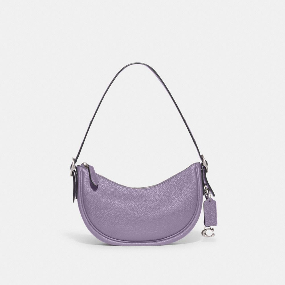 COACH CC439 Luna Shoulder Bag SILVER/LIGHT VIOLET