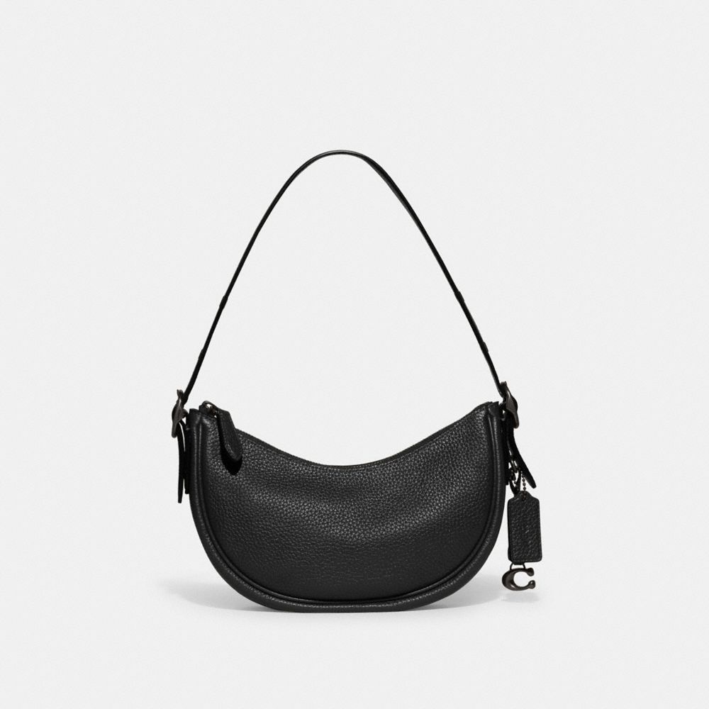 COACH CC439 Luna Shoulder Bag Pewter/Flax
