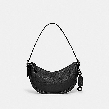 COACH CC439 Luna Shoulder Bag Pewter/Black