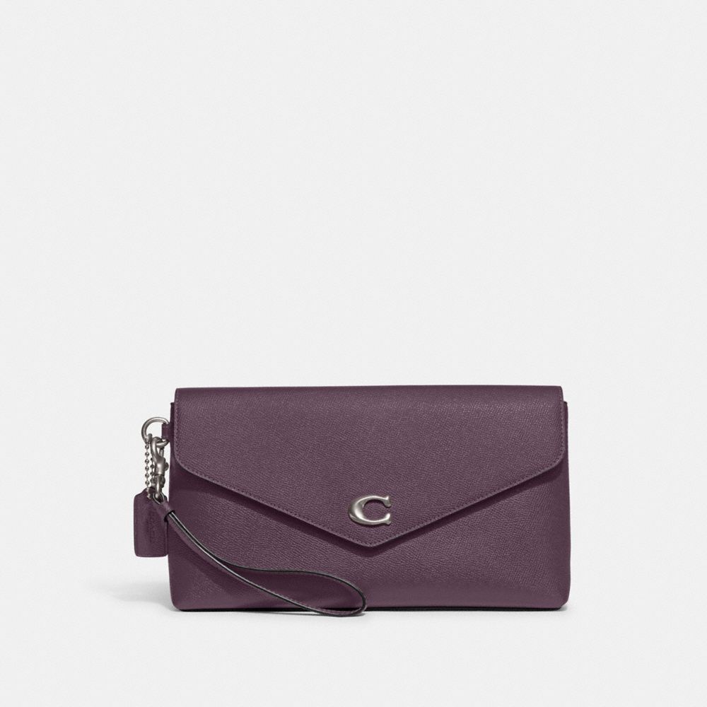 COACH CC487 Wyn Clutch LH/Washed Plum