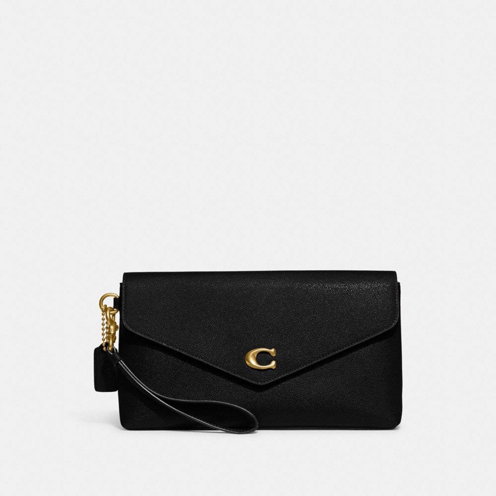 COACH CC487 Wyn Clutch BRASS/BLACK