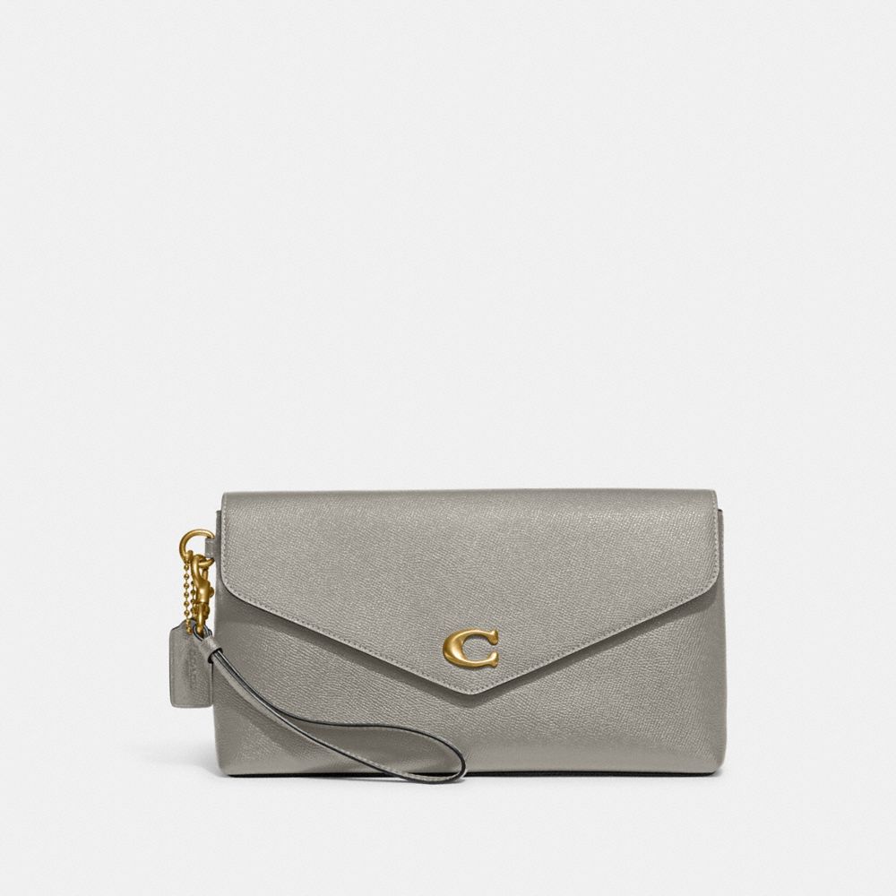 COACH CC487 Wyn Clutch Brass/Dove Grey