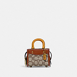 COACH CC515 Rogue 12 In Signature Textile Jacquard BRASS/COCOA BURNISHED AMB