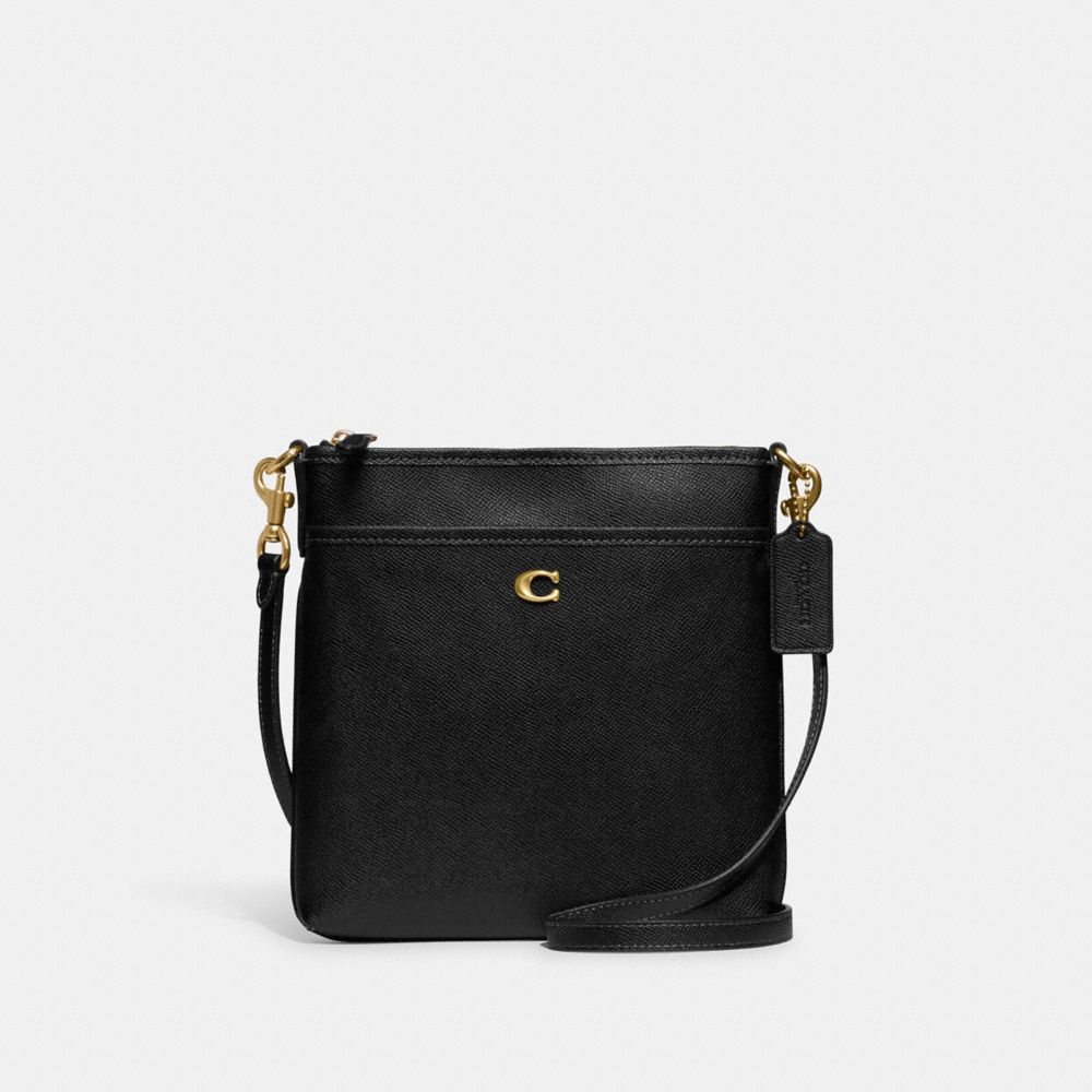 COACH CC526 Kitt Messenger Crossbody Brass/Black