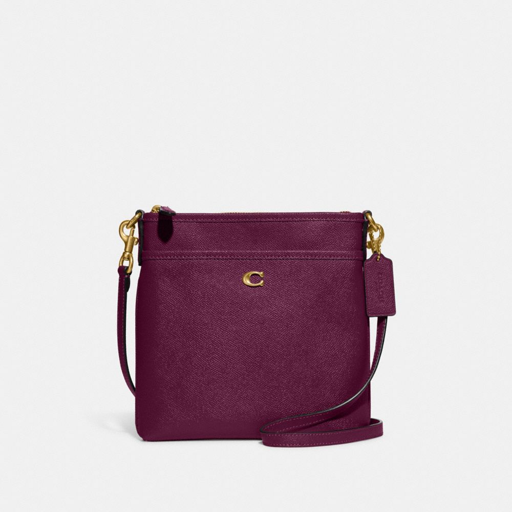 Kitt Messenger Crossbody - CC526 - Brass/Deep Berry