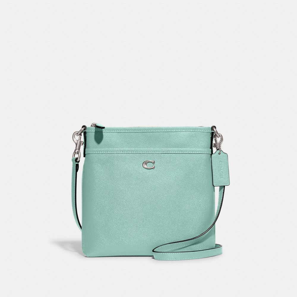 CC526 - Kitt Messenger Crossbody Silver/Faded Blue