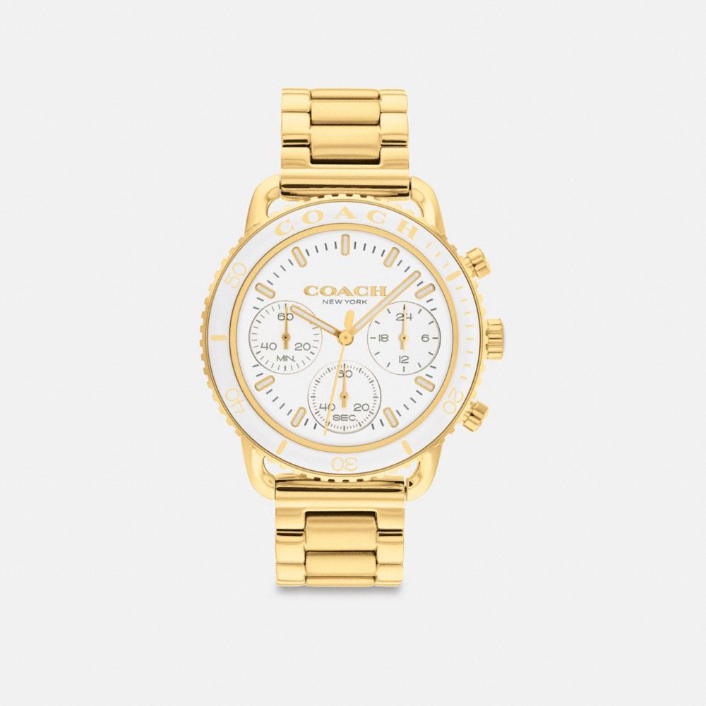 CC600 - Cruiser Watch, 37 Mm Gold/White