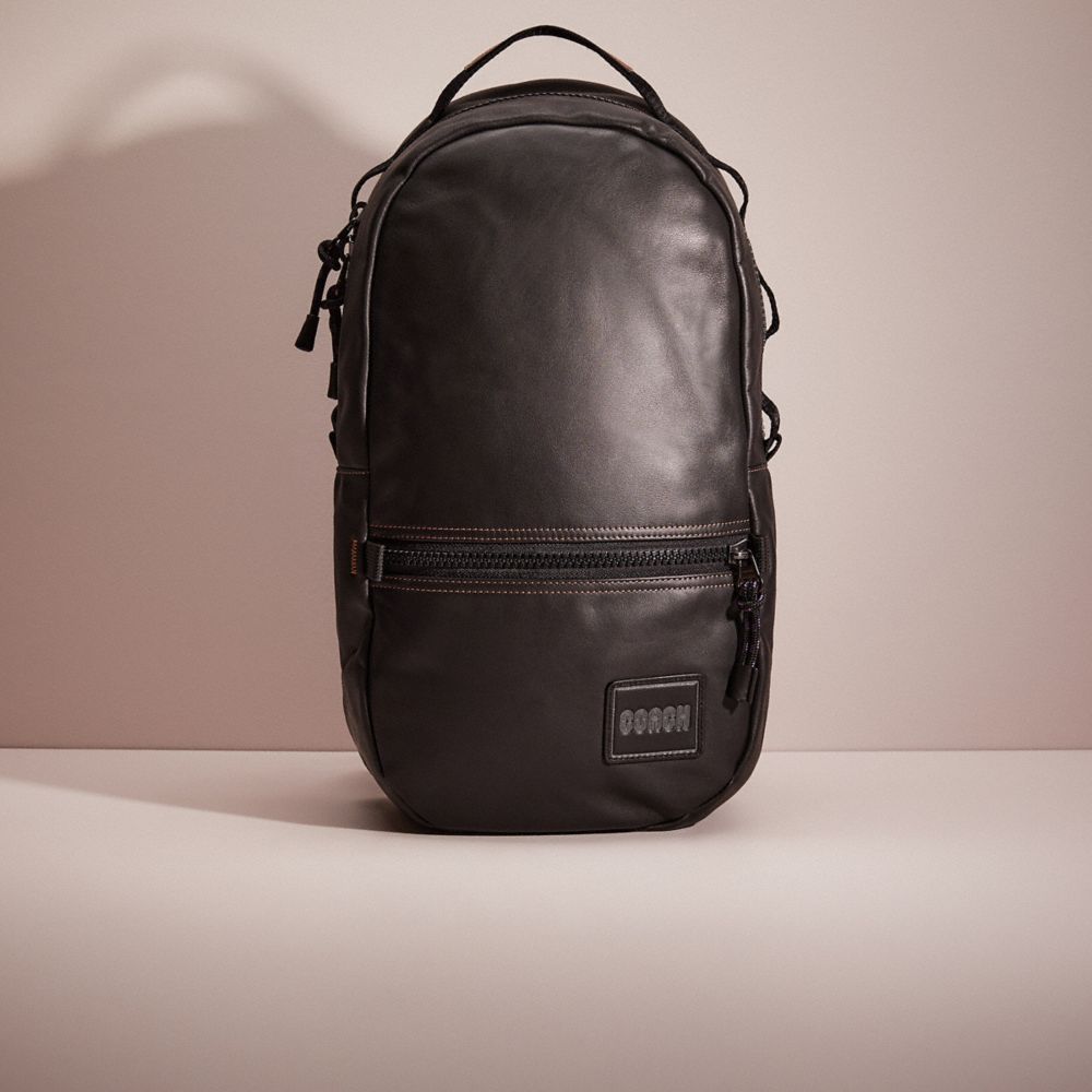 CC676 - Restored Pacer Backpack With Coach Patch Black Copper/Black