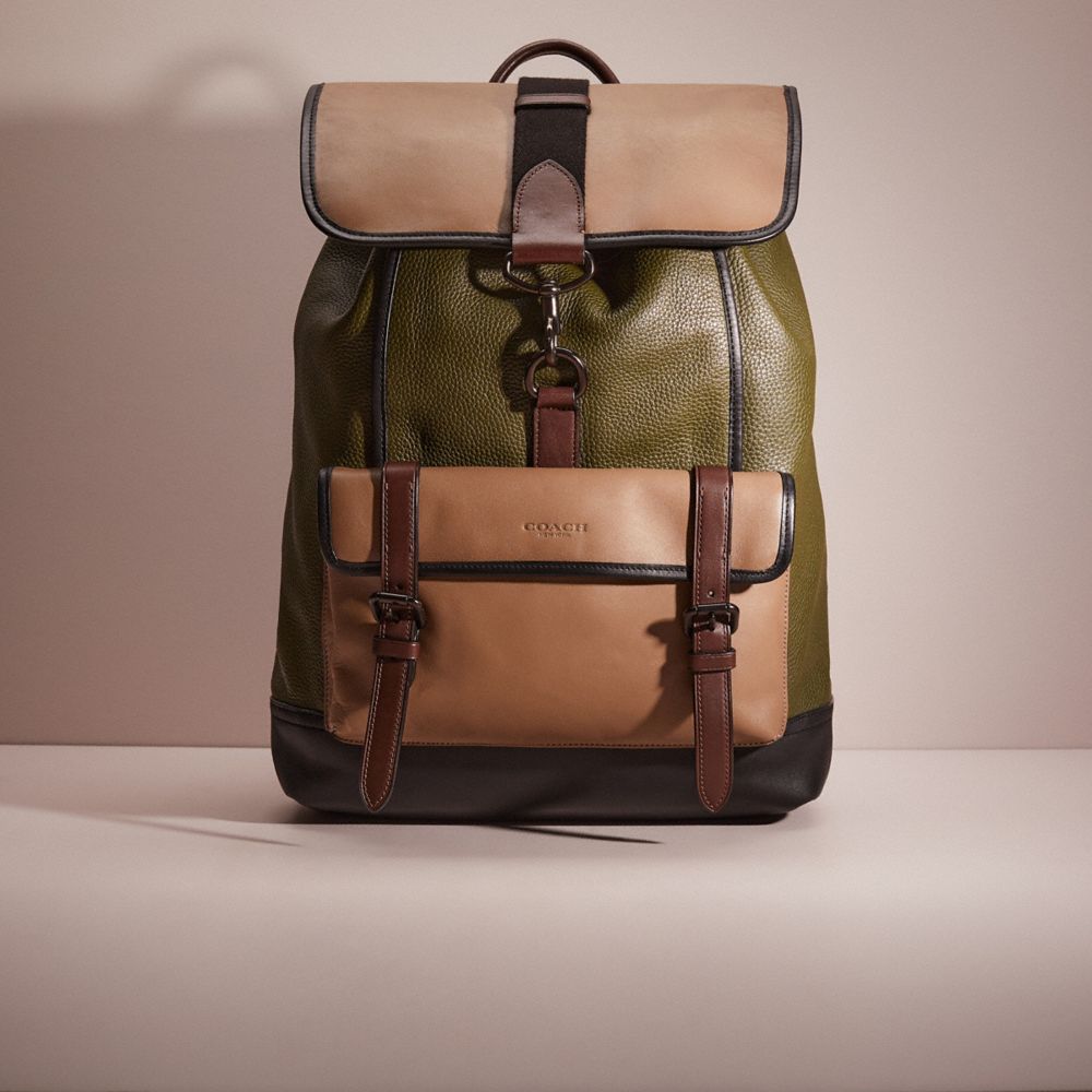 CC710 - Restored Bleecker Backpack Black Copper/Army Green Multi