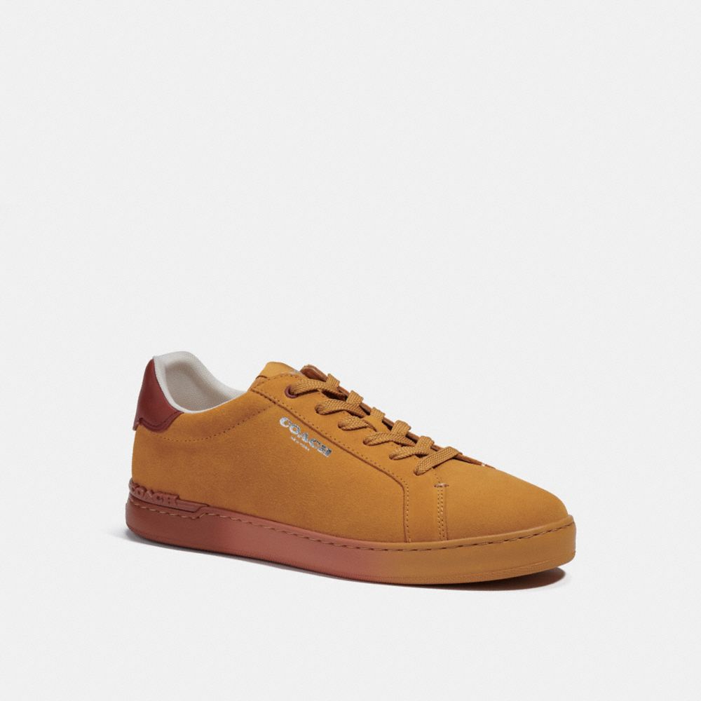 COACH CC723 Clip Low Top Sneaker RUST/BRIGHT MANDARIN