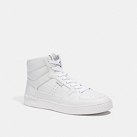 COACH CC737 Clip Court High Top Sneaker Optic-White