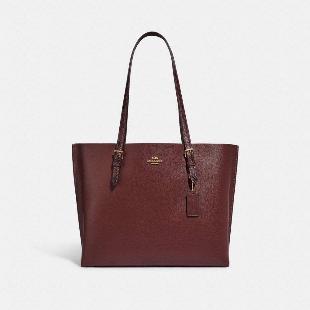 COACH CC750 Mollie Tote Gold/Wine Multi