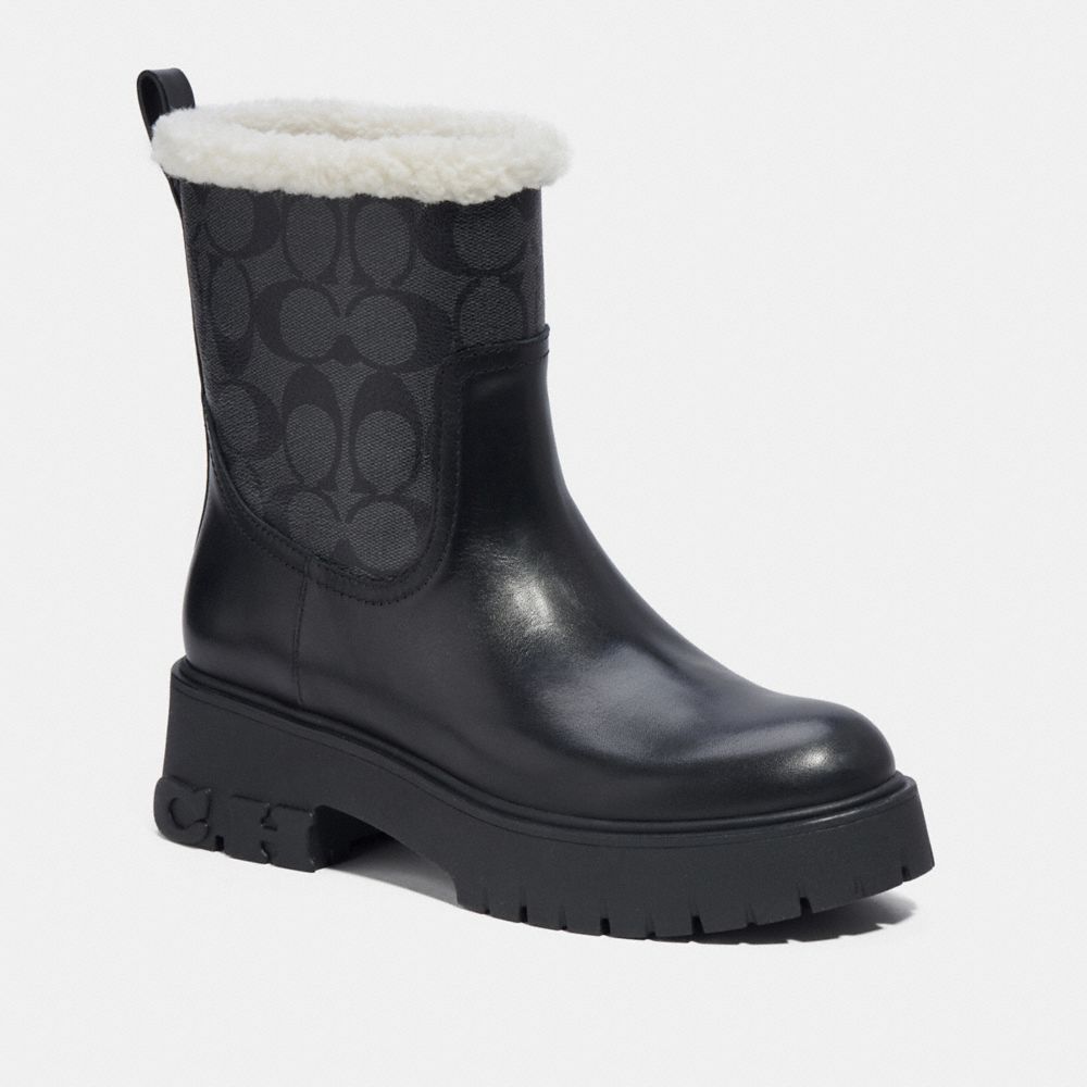 COACH CC764 Raina Boot In Signature Jacquard BLACK