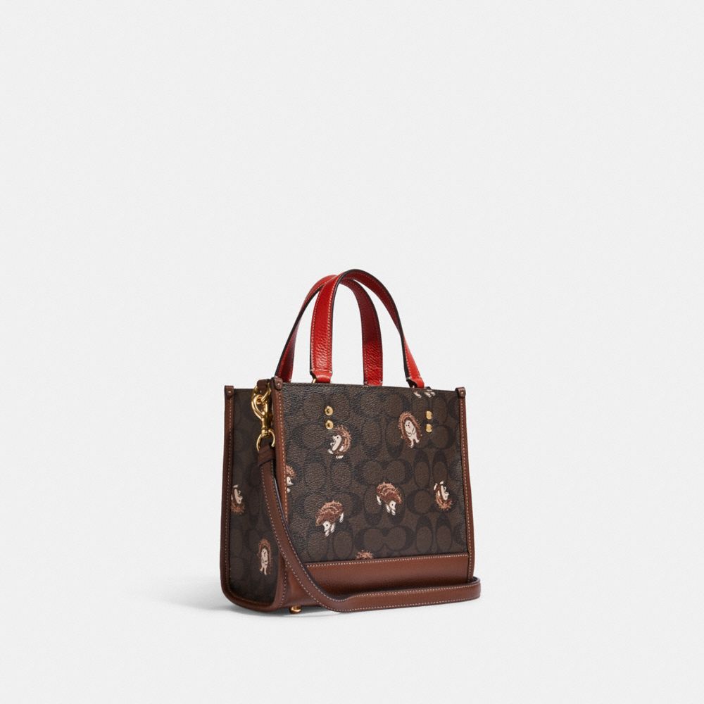 DEMPSEY TOTE 22 IN SIGNATURE CANVAS WITH HEDGEHOG PRINT