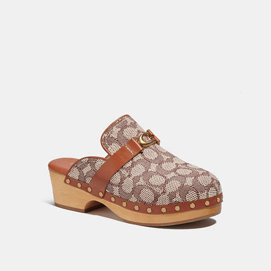CC787 - Finlay Clog In Signature Jacquard Cocoa/Burnished Amber