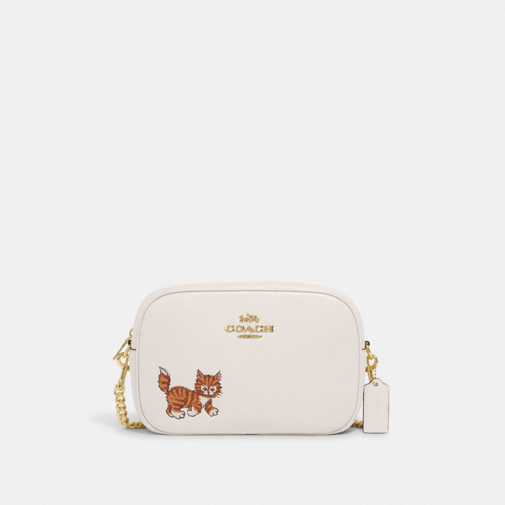 COACH CC790 Jamie Camera Bag With Dancing Kitten Gold/Chalk Multi