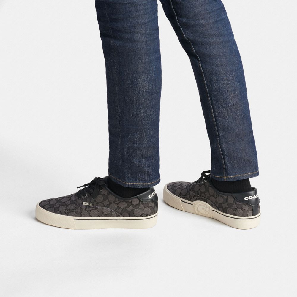 經典 SIGNATURE 緹花面料綁帶滑板鞋