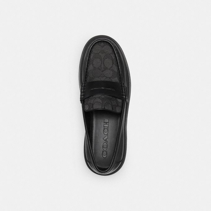 COACH Official Site Official page LOAFER WITH SIGNATURE JACQUARD