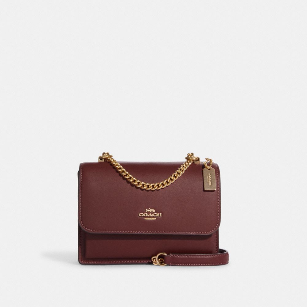 Mini Klare Crossbody In Colorblock - CC834 - Gold/Wine Multi