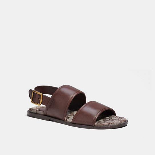 CC843 - Two Strap Sandal With Signature Jacquard MAPLE