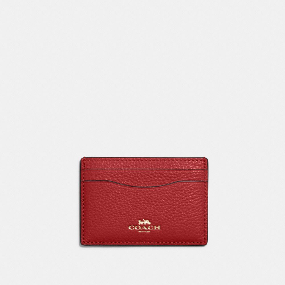 COACH CC848 Card Case IM/Red Apple