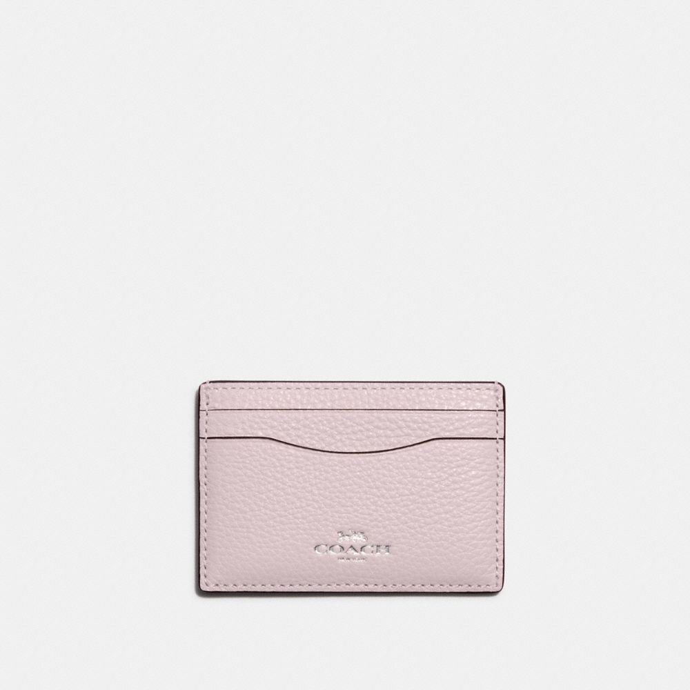 COACH CC848 Card Case Silver/Ice Pink