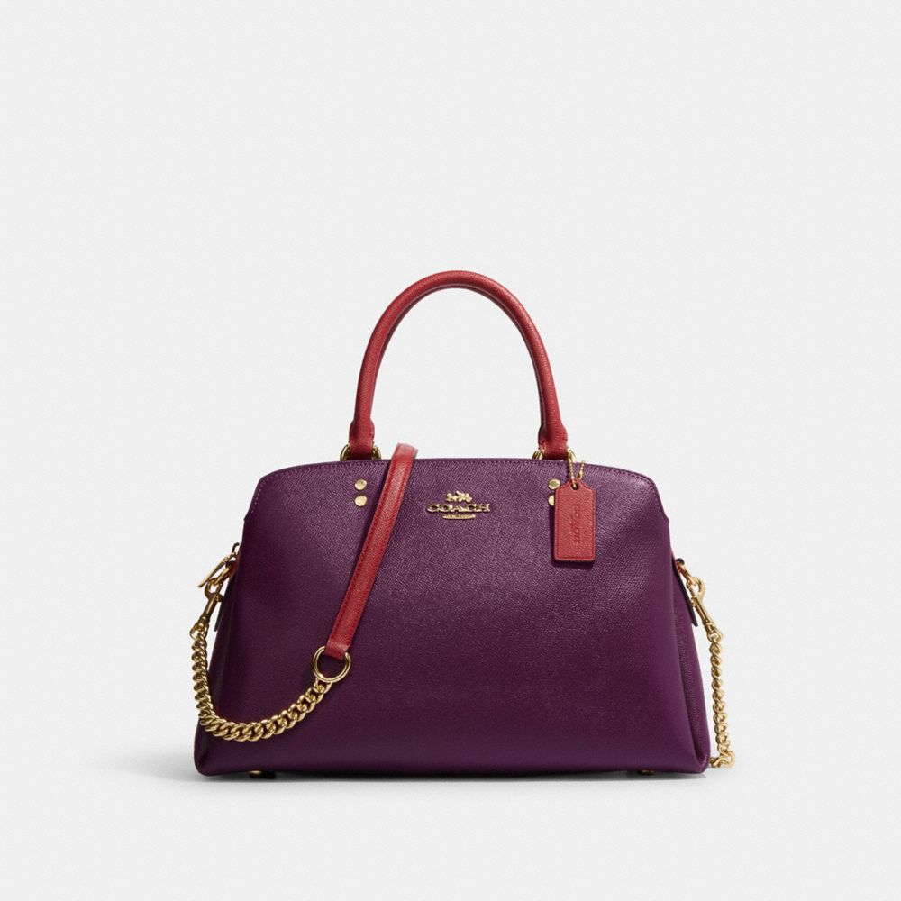 COACH CC885 Lillie Carryall In Colorblock IM/BOYSENBERRY MULTI