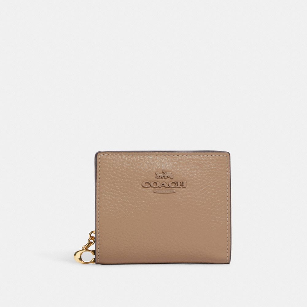 COACH CC900 Snap Wallet Gold/Taupe