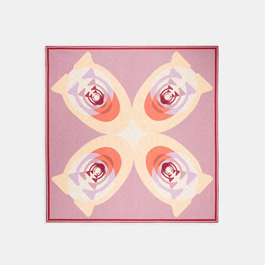 CC933 - Signature Kaleidoscope Print Silk Square Scarf TULIP