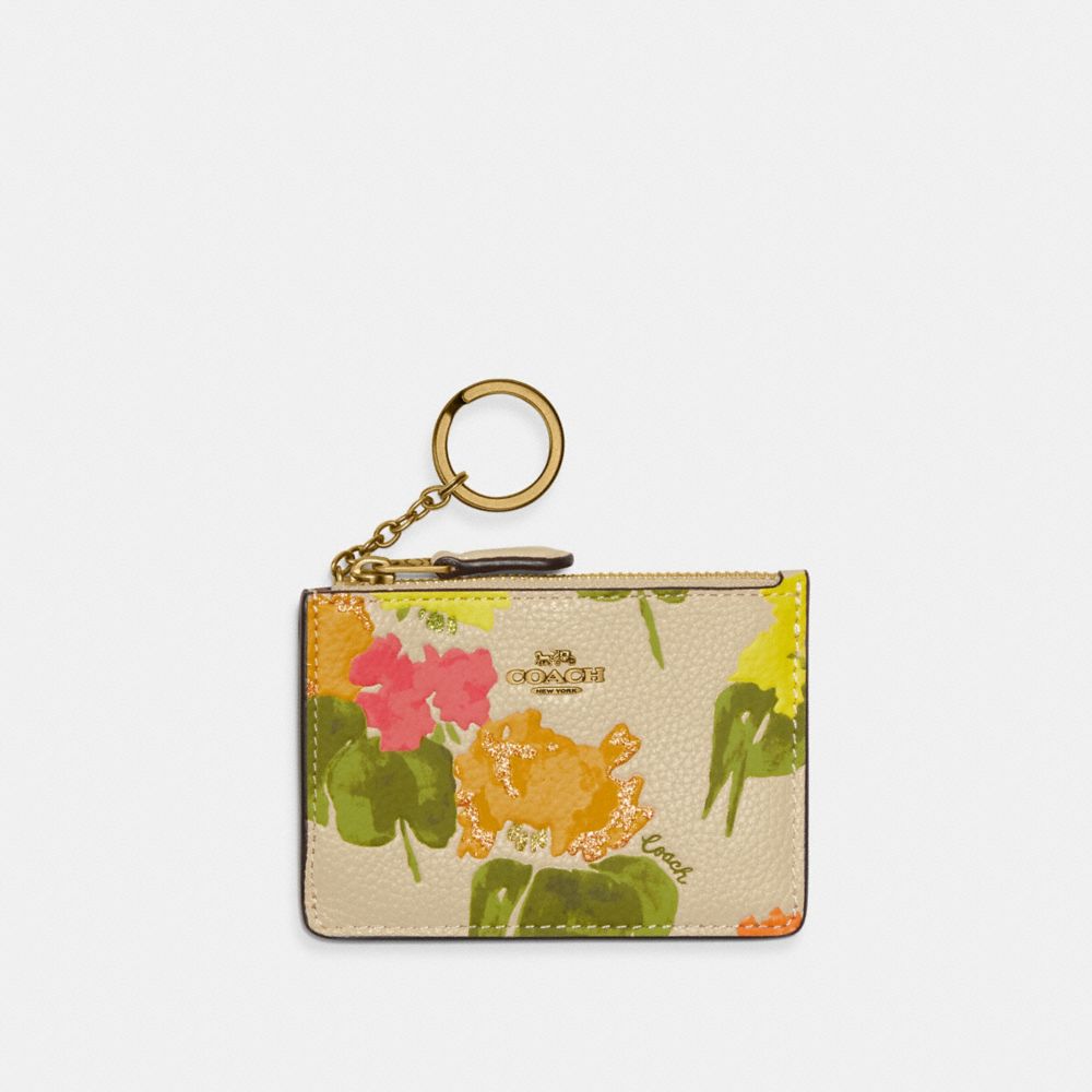 MINI SKINNY ID CASE WITH FLORAL PRINT