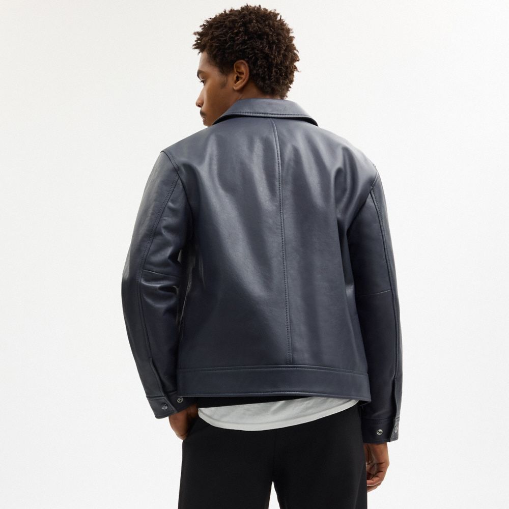 LEATHER VARSITY JACKET