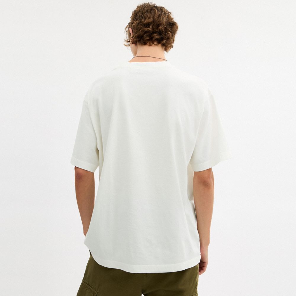 棉質COLLAGE TRAIN圖案休閒T恤