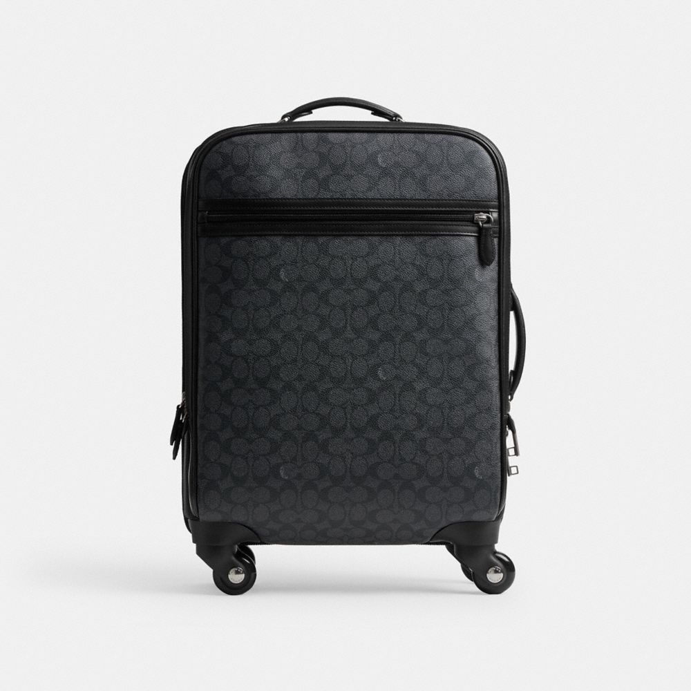 COACH CCB22 Wheeled Carry On In Signature Canvas CHARCOAL