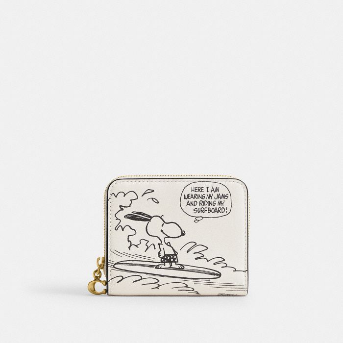 PEANUTS NEWSPAPER PRINT BILLFOLD WALLET