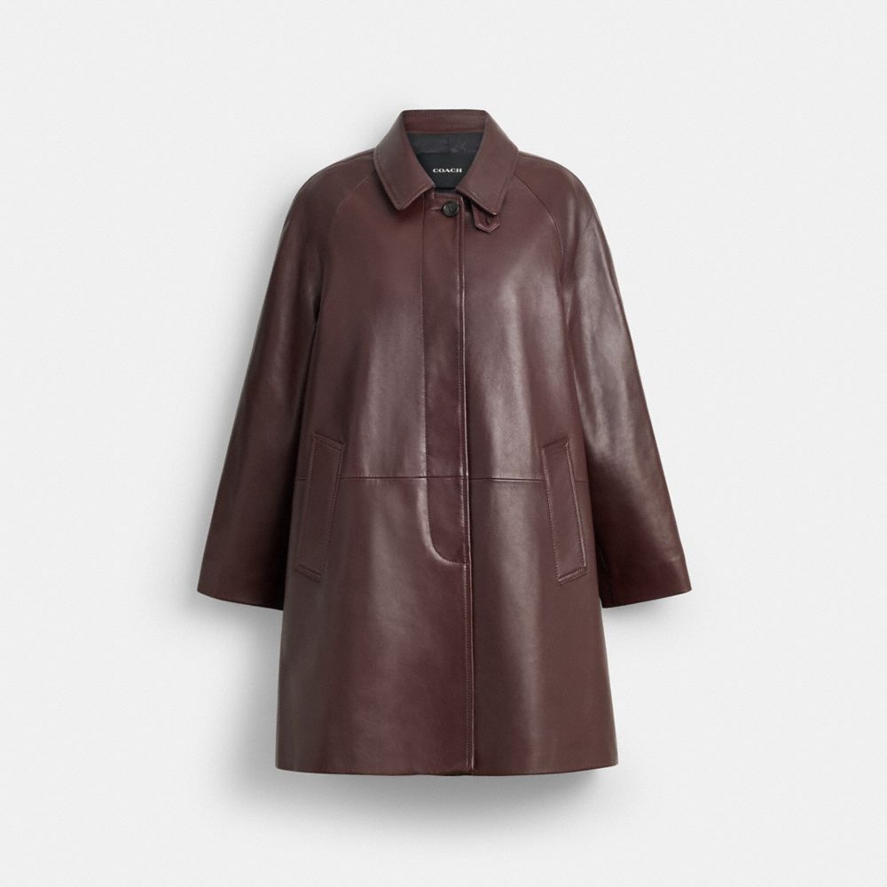 Leather Balmacaan - CCB41 - Merlot