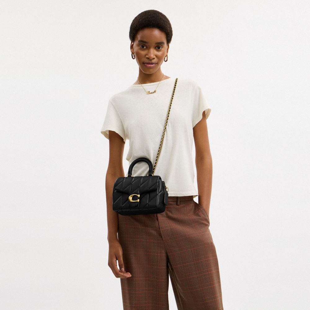 絎縫TABBY頂部手提把手包