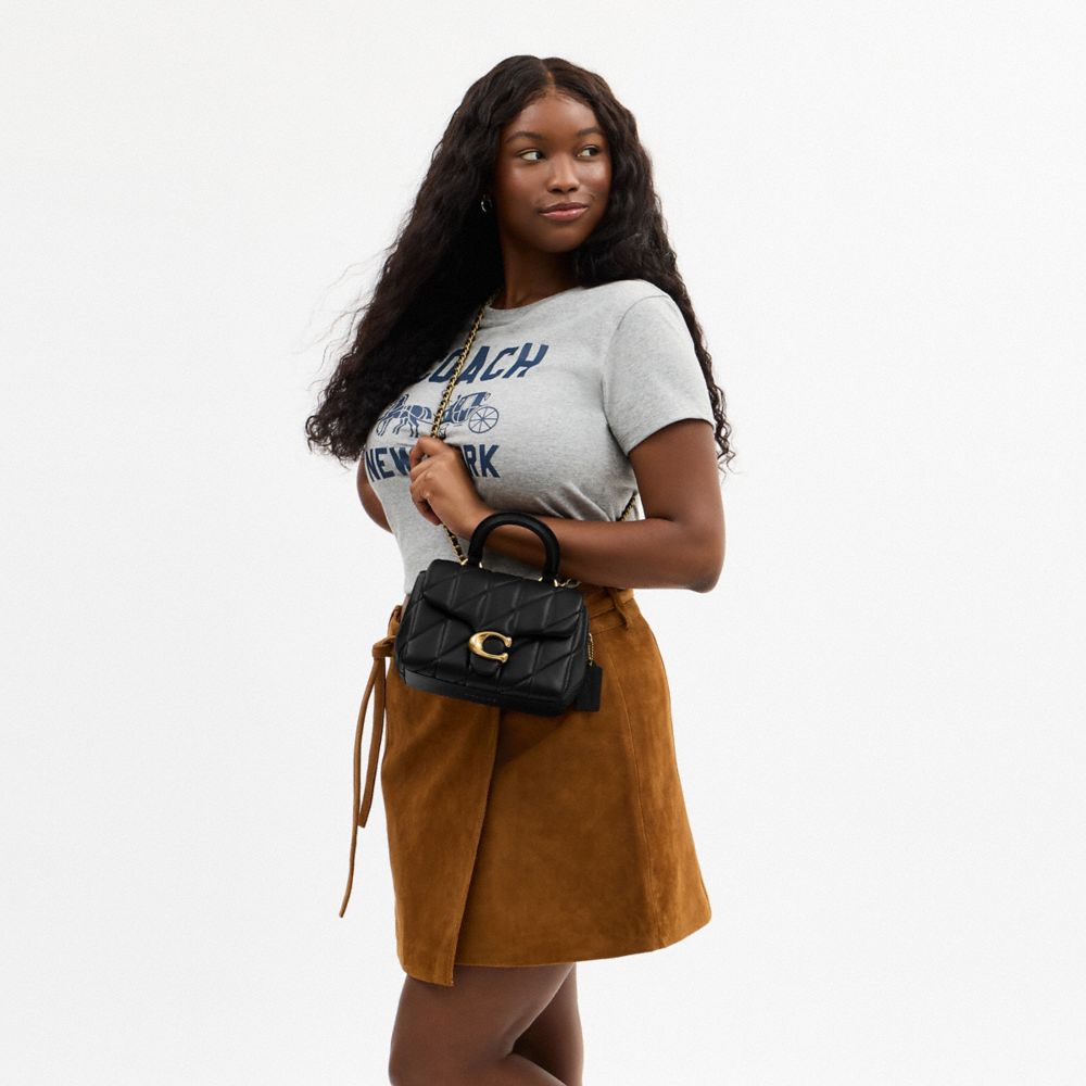 絎縫TABBY頂部手提把手包