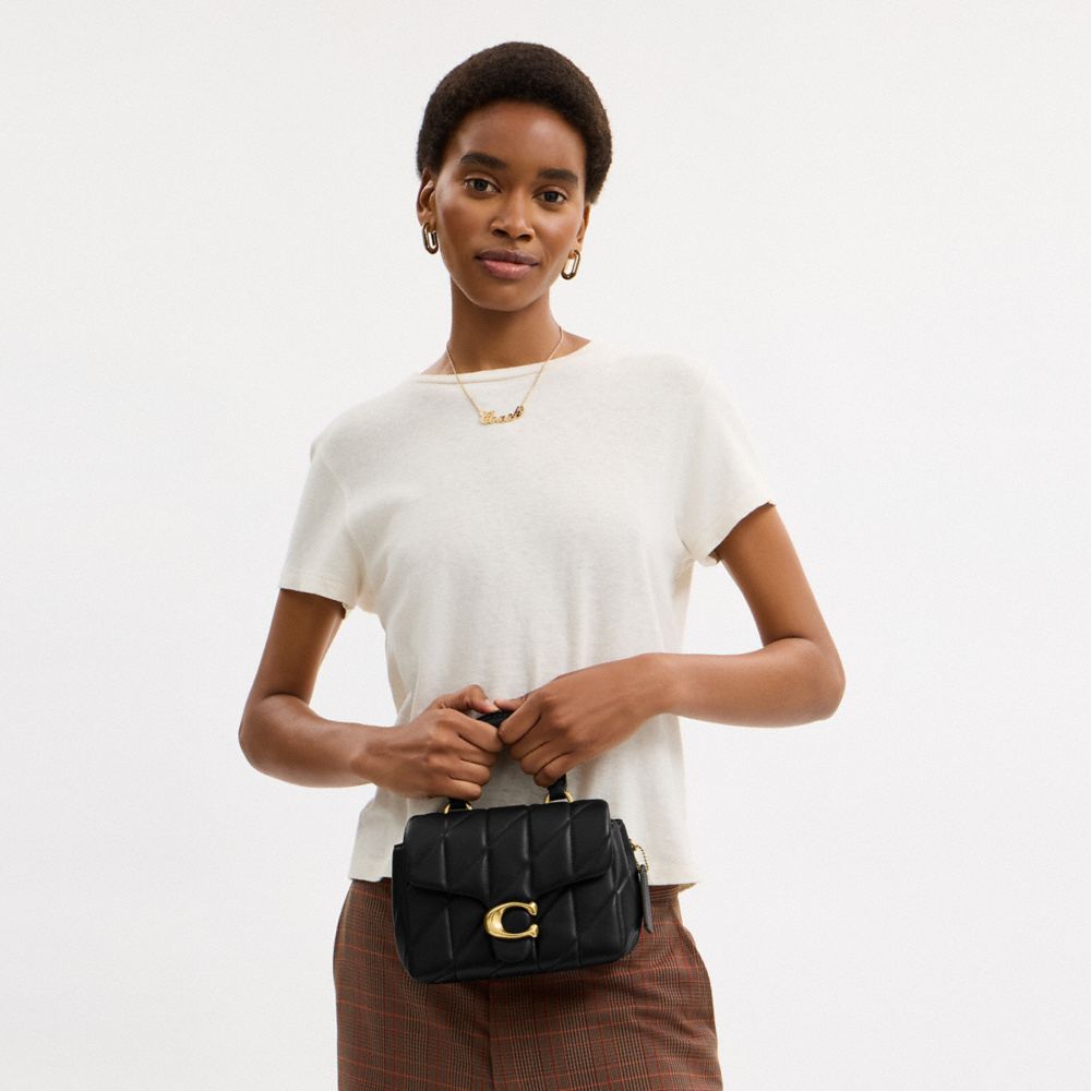 絎縫TABBY頂部手提把手包