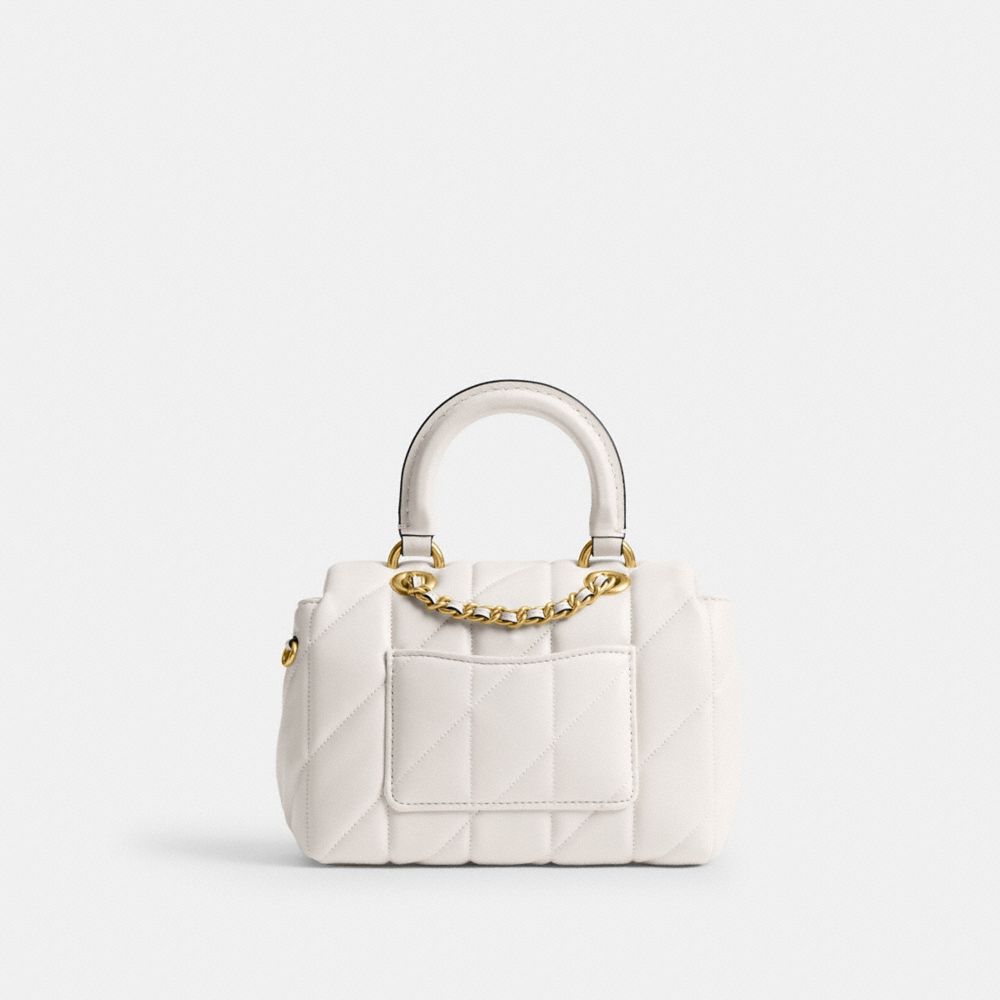 絎縫裝飾TABBY頂部手提把手包