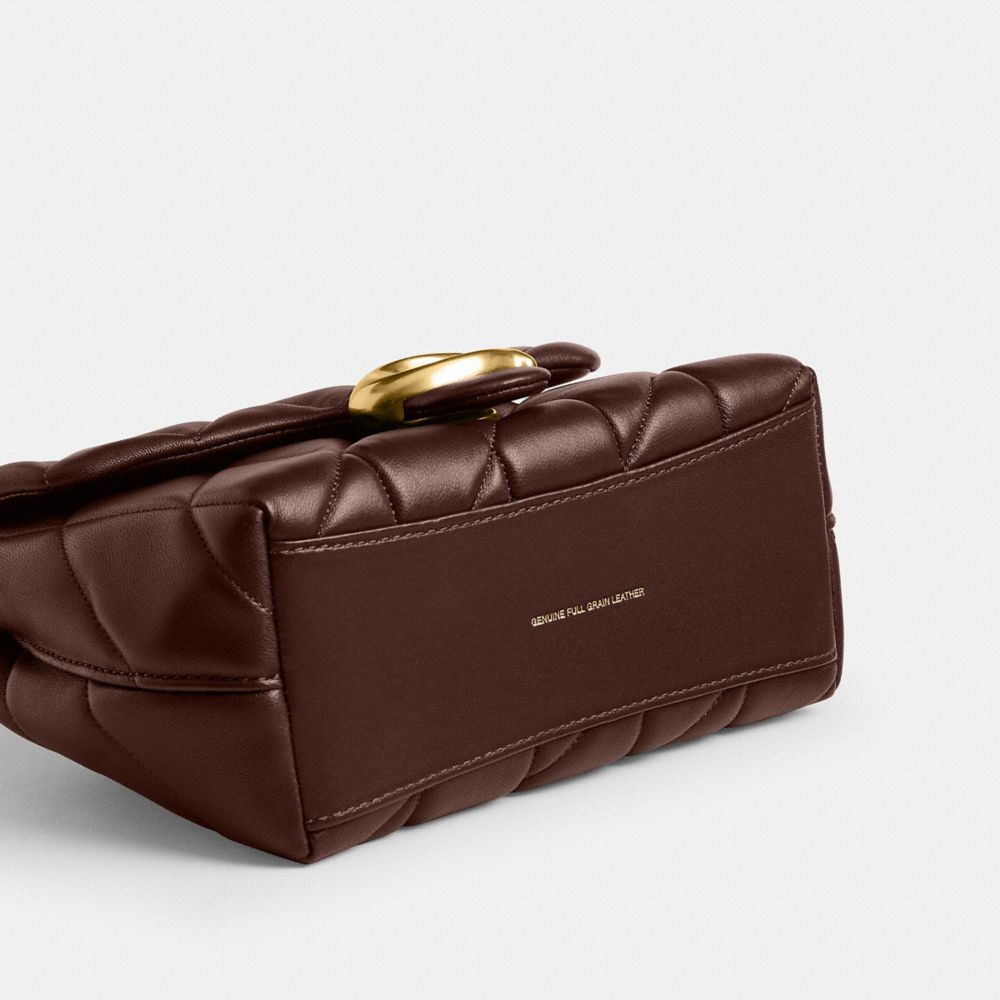 絎縫裝飾TABBY頂部手提把手包