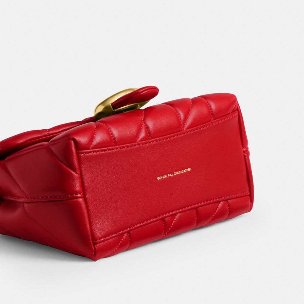 TABBY 絎縫裝飾 頂部手提把手袋