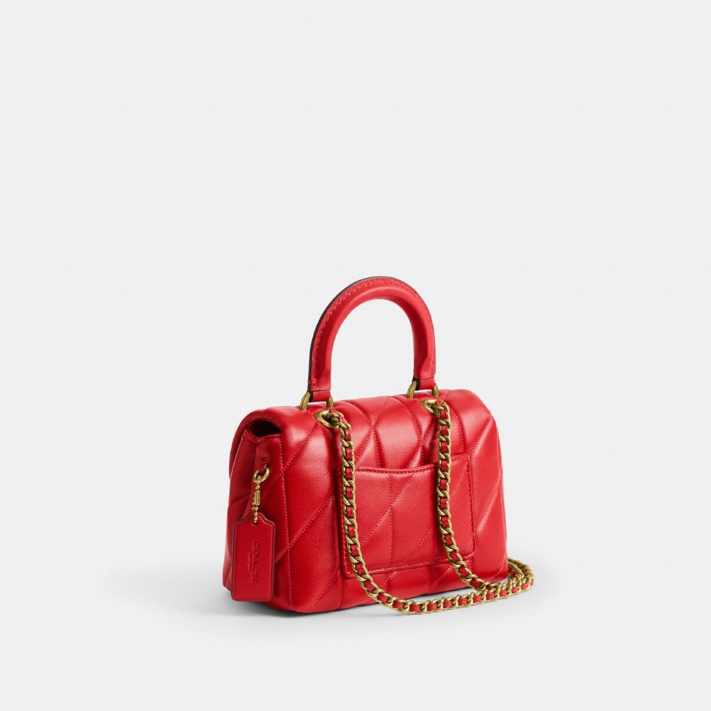 TABBY 絎縫裝飾 頂部手提把手袋